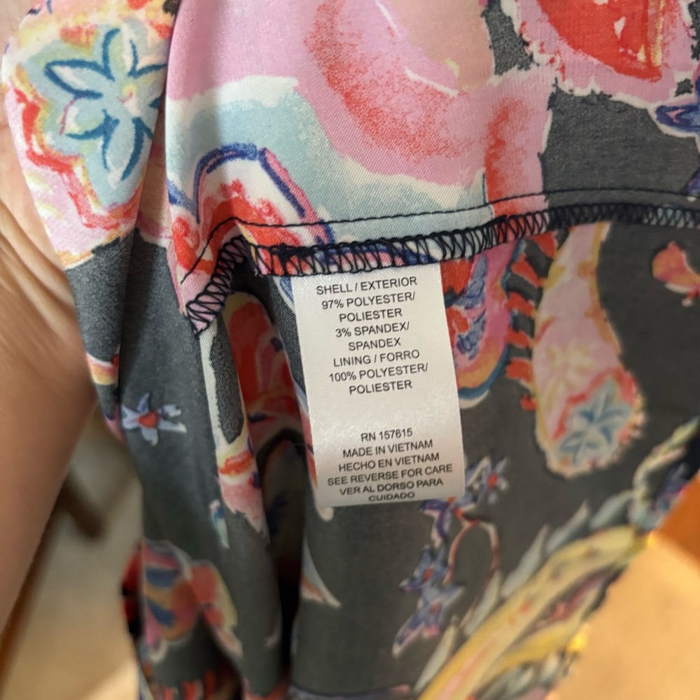 Nicole Miller Dark Blue Floral Dress - Picture 5 of 5